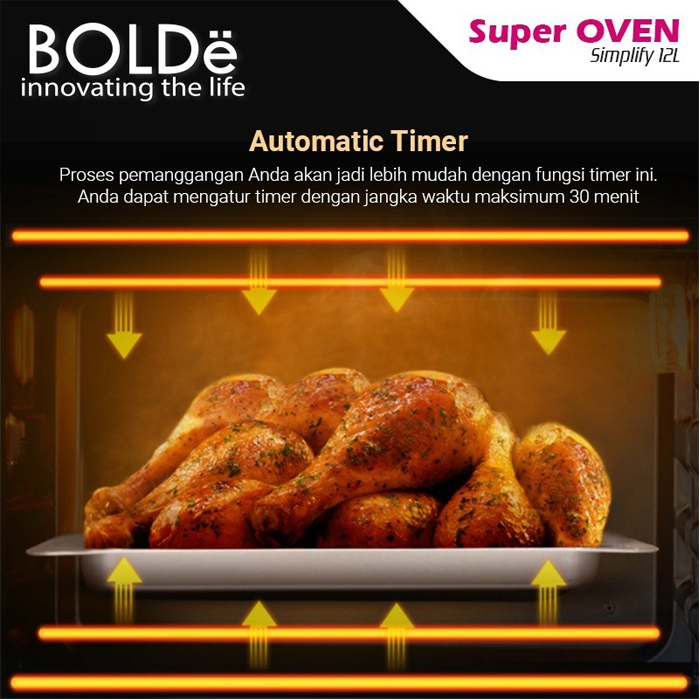 Bolde Super Oven Simplify 12 L - Hitam